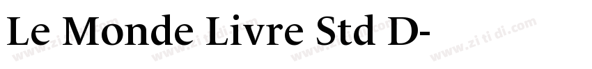 Le Monde Livre Std D字体转换